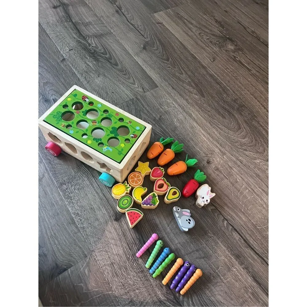 Toddlers Montessori Wooden Educational Toys for Baby Boys Girls Age 1 2 3 Year O